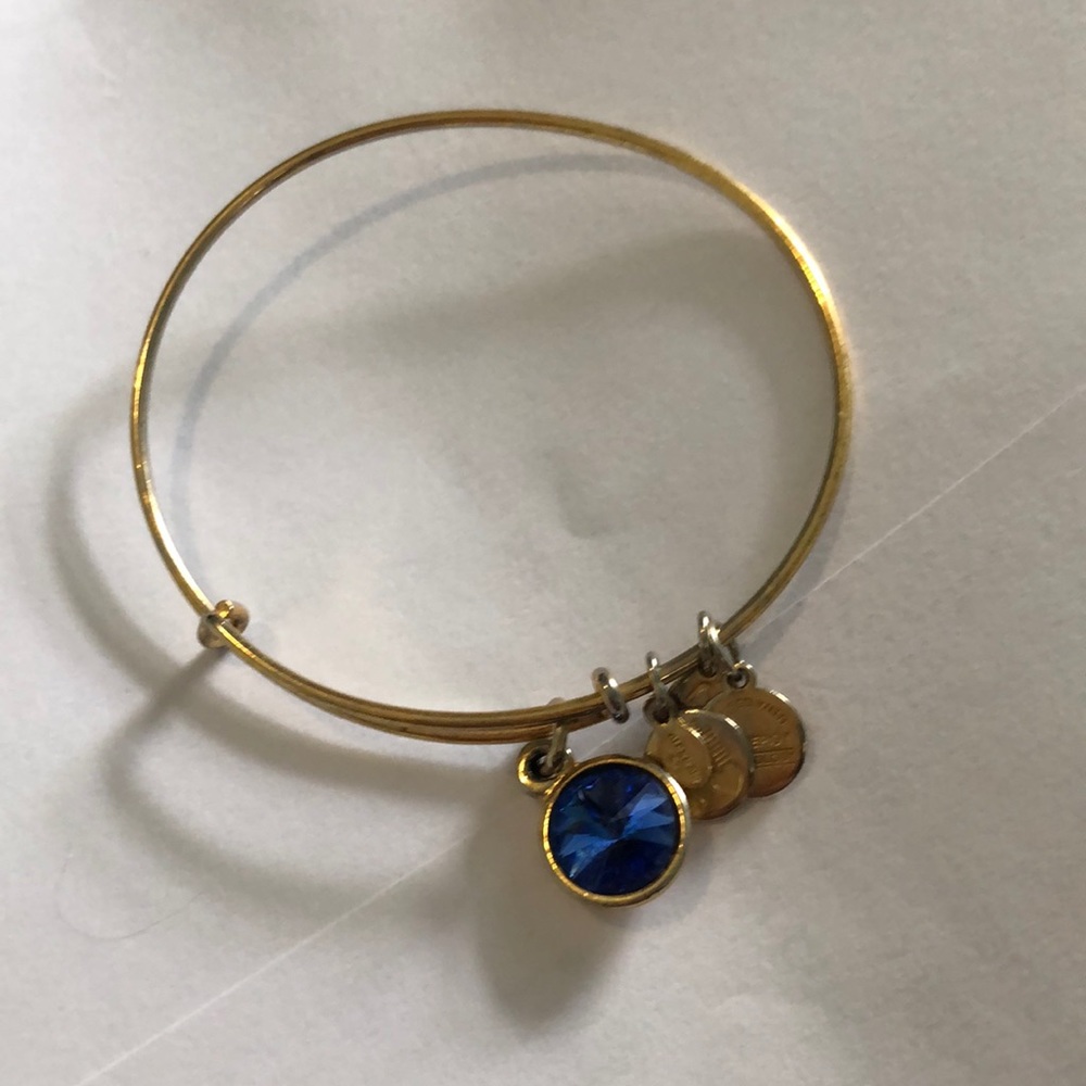 Alex and Ani sapphire birth stone bracelet